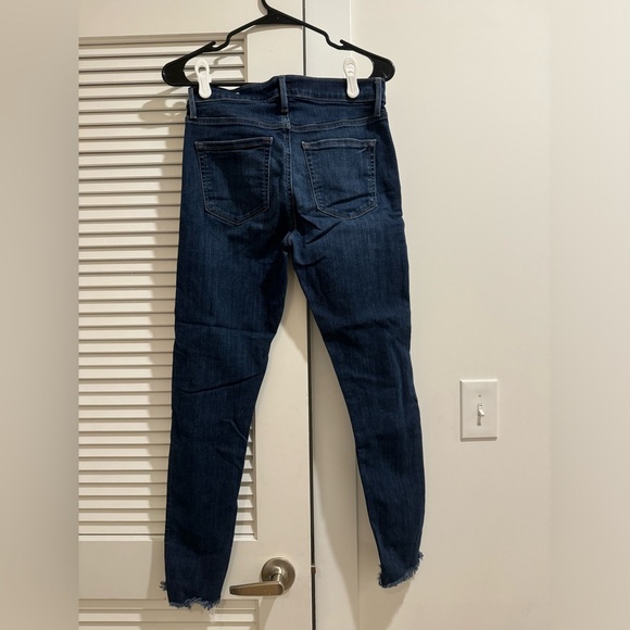 LOFT high waisted skinny in deep denim - Picture 3 of 5